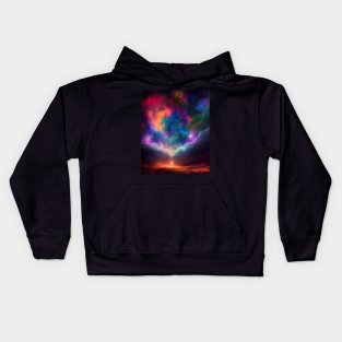 Rainbow Nebula Galaxy Kids Hoodie